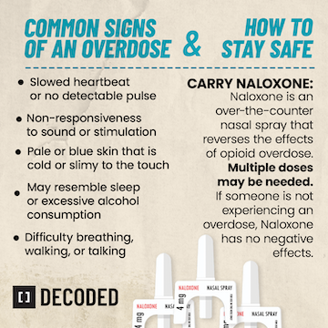 common signs of an overdose 