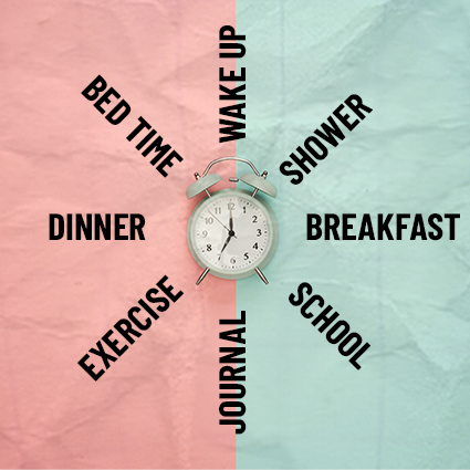 Daily routine clock