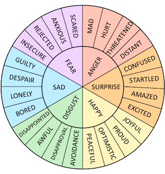 Emotion wheel