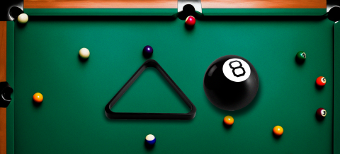 pool table with 8 ball