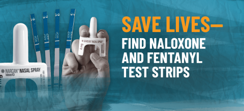 find naloxone and fentanyl test strips